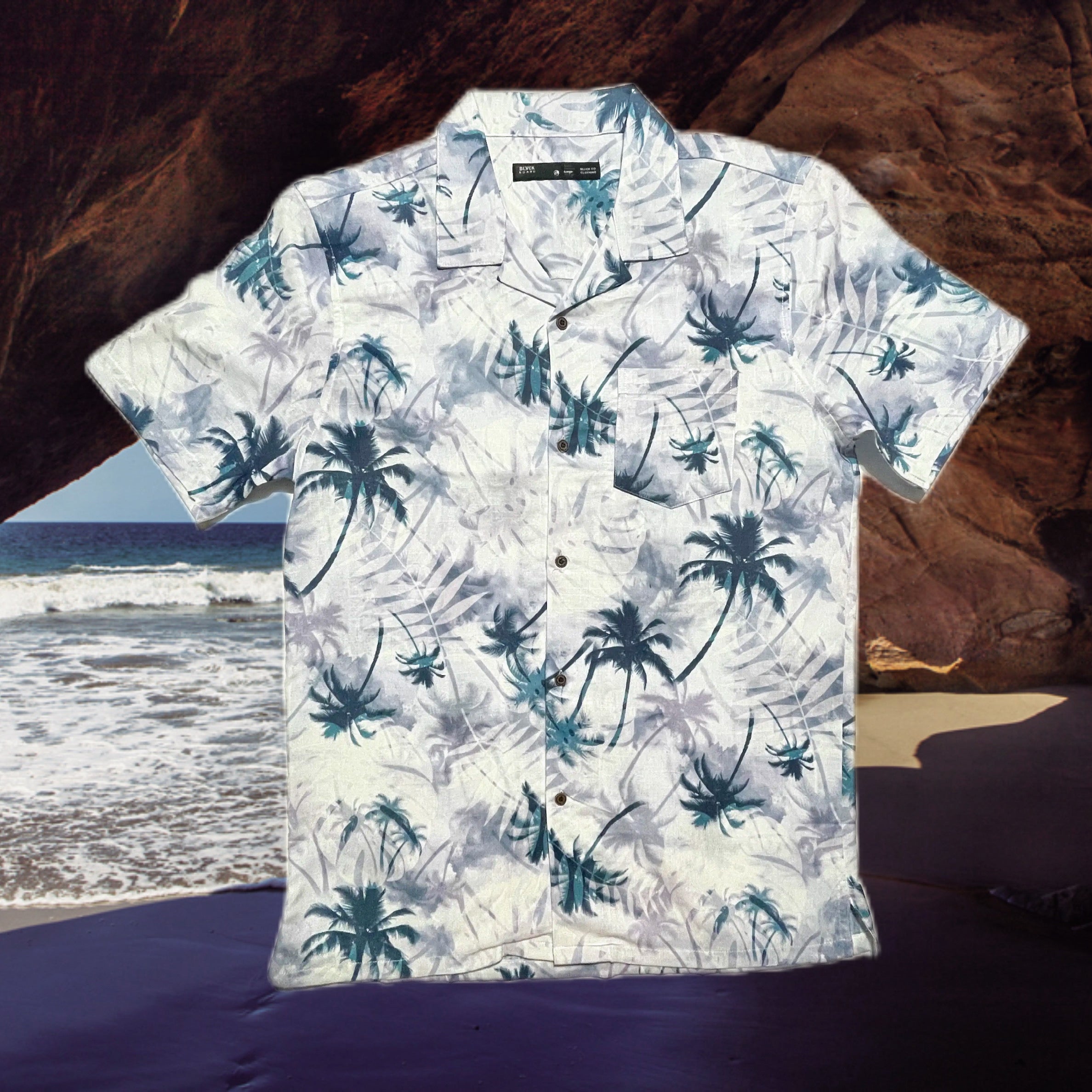 12-Camisa Palmeras verdes