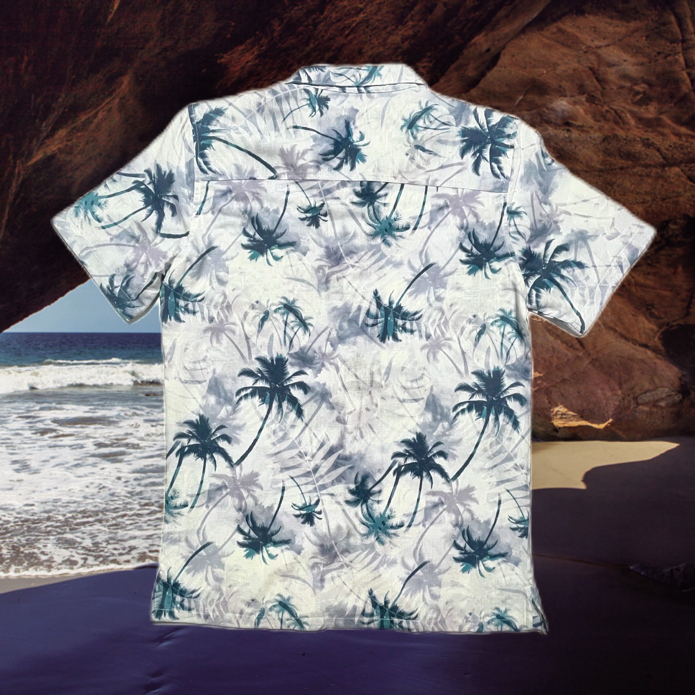 12-Camisa Palmeras verdes