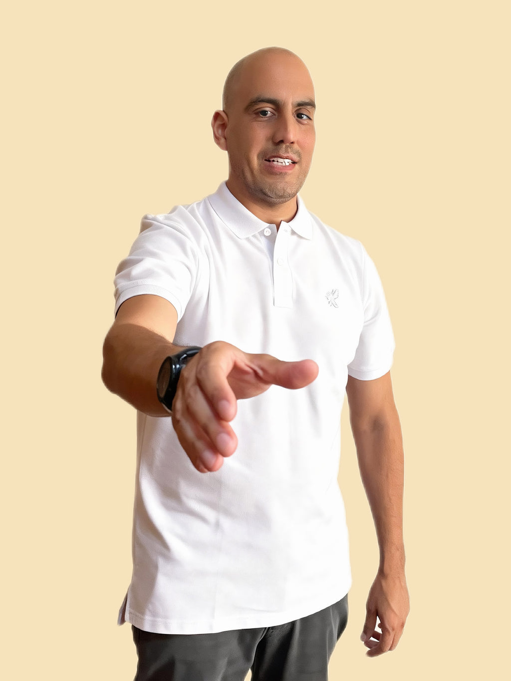 𝗖𝗮𝗺𝗶𝘀𝗲𝘁𝗮 piqué "𝗦𝗼𝗹𝘂𝗺" Blanco
