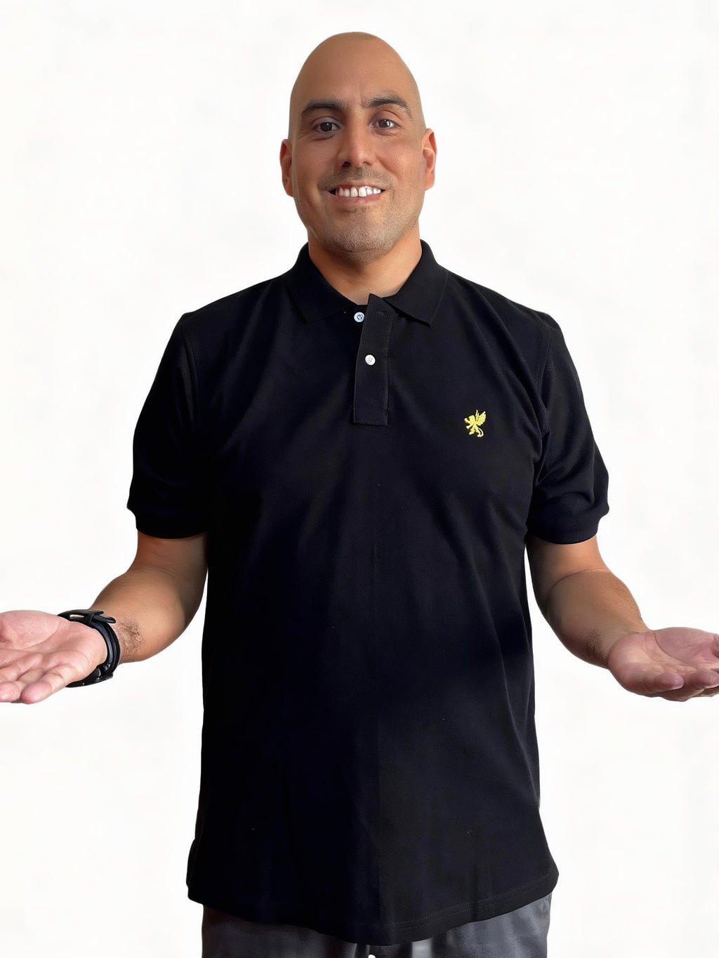 𝗖𝗮𝗺𝗶𝘀𝗲𝘁𝗮 piqué "𝗦𝗼𝗹𝘂𝗺" negro