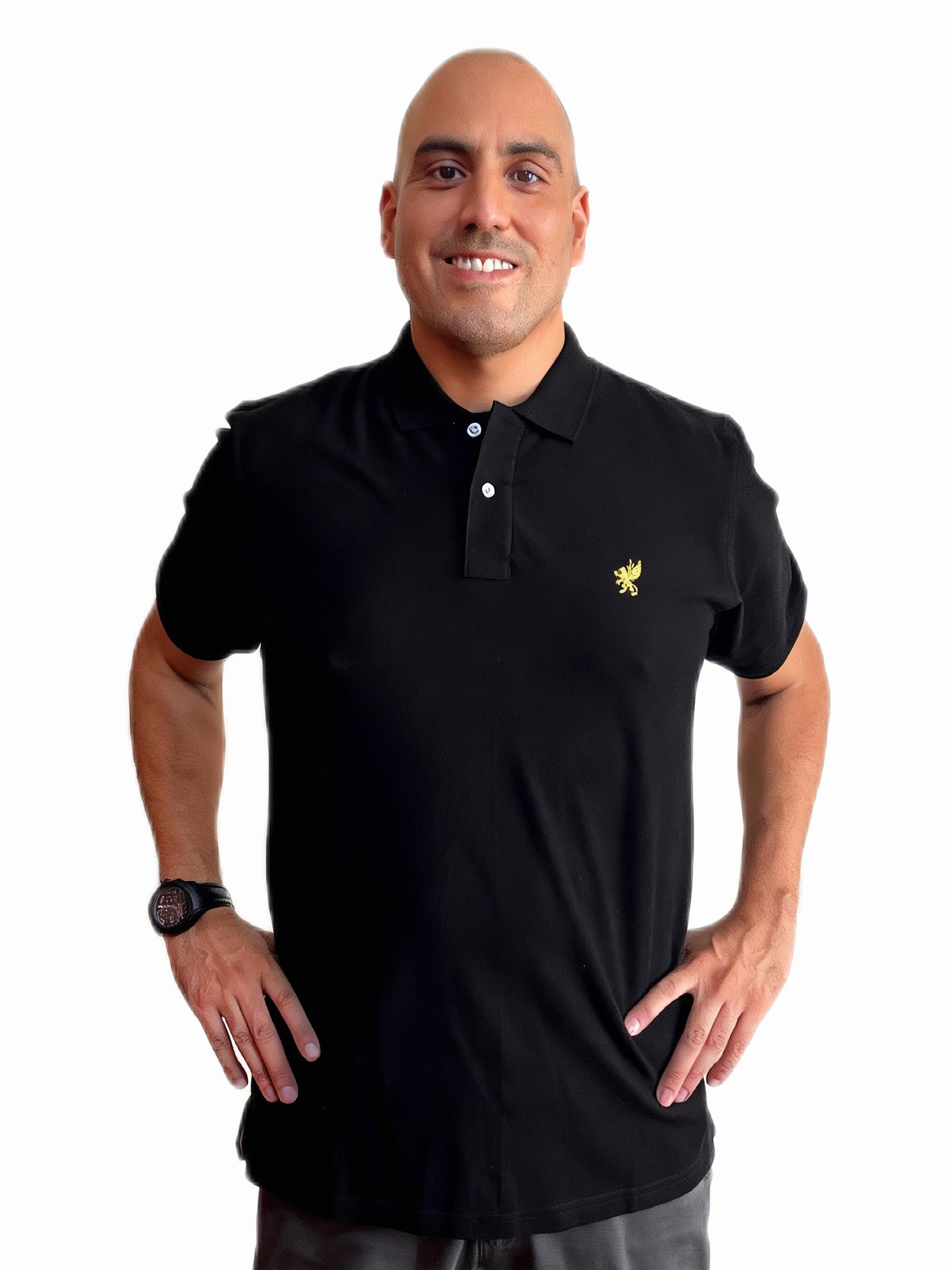 𝗖𝗮𝗺𝗶𝘀𝗲𝘁𝗮 piqué "𝗦𝗼𝗹𝘂𝗺" negro