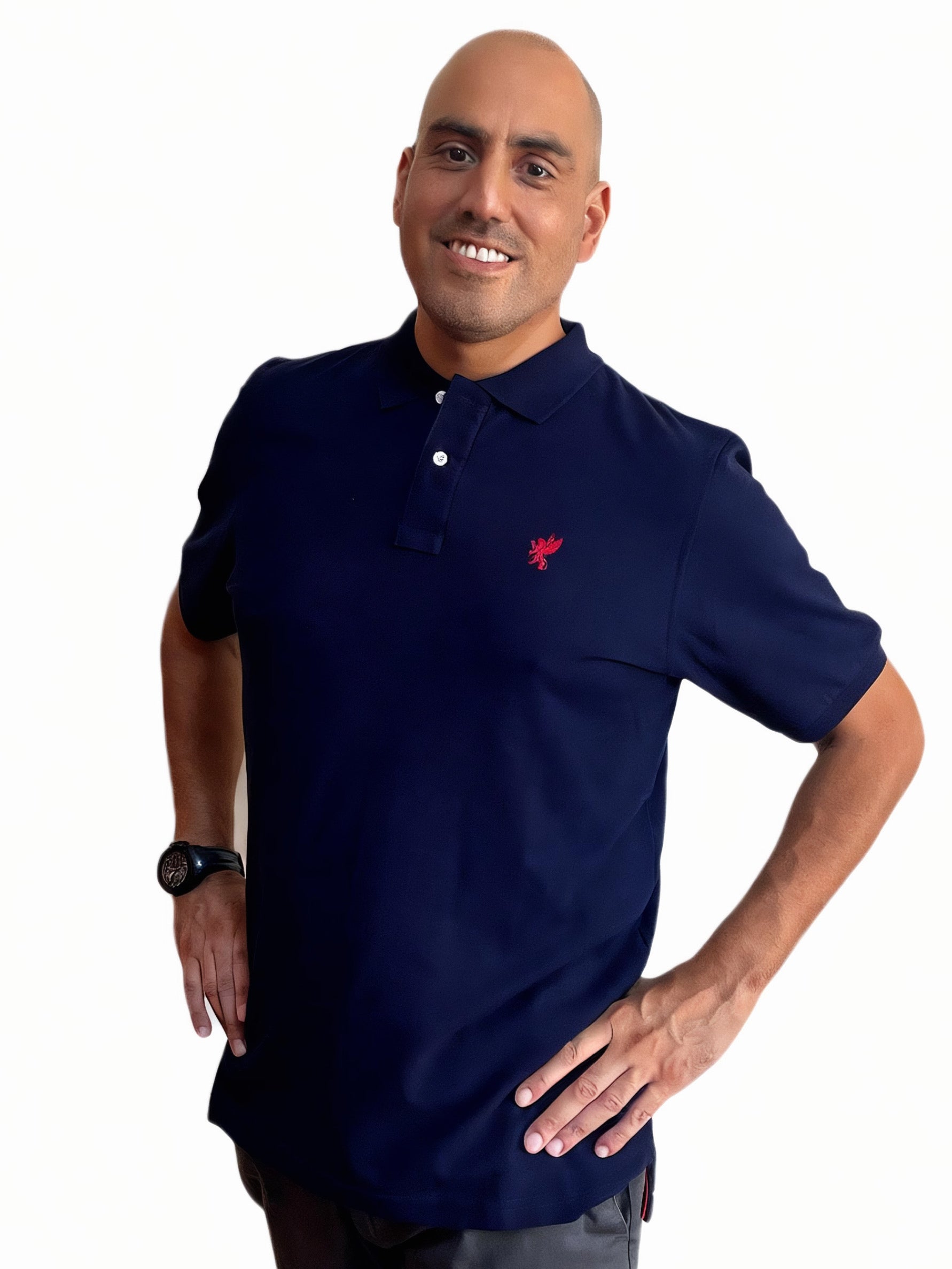 𝗖𝗮𝗺𝗶𝘀𝗲𝘁𝗮 piqué "𝗦𝗼𝗹𝘂𝗺" Azul noche