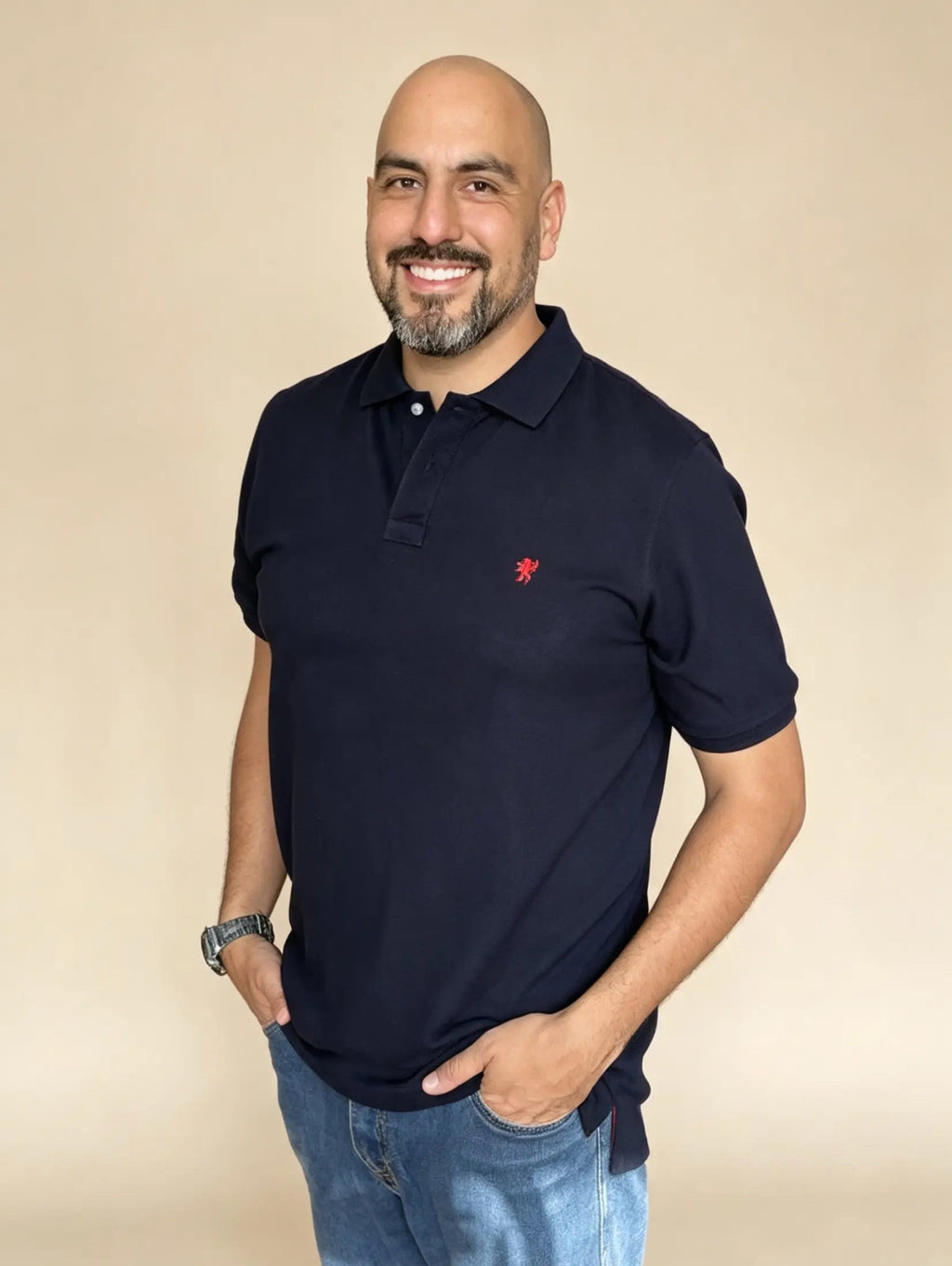 𝗖𝗮𝗺𝗶𝘀𝗲𝘁𝗮 piqué "𝗦𝗼𝗹𝘂𝗺" Azul noche